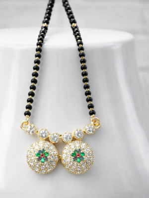 The "Vatsala" Twin-Disc Floral Mangalsutra