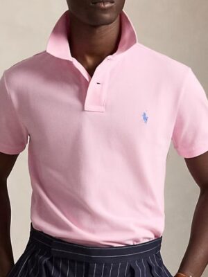 Men's Polo RL Cotton Pique Polo Shirt - Light Pink